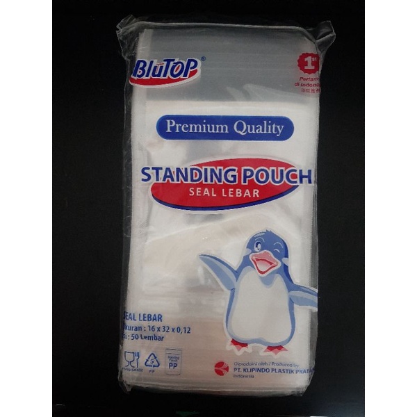 Standing Pouch 16x32 isi 50 lembar / Plastik zipper standing pouch