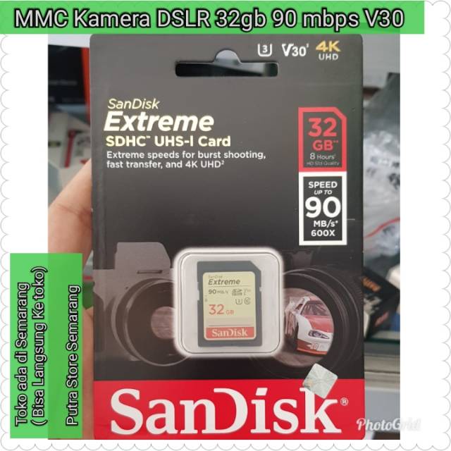 MMC Kamera DSLR 32gb 90Mbps V30 Original Sandisk