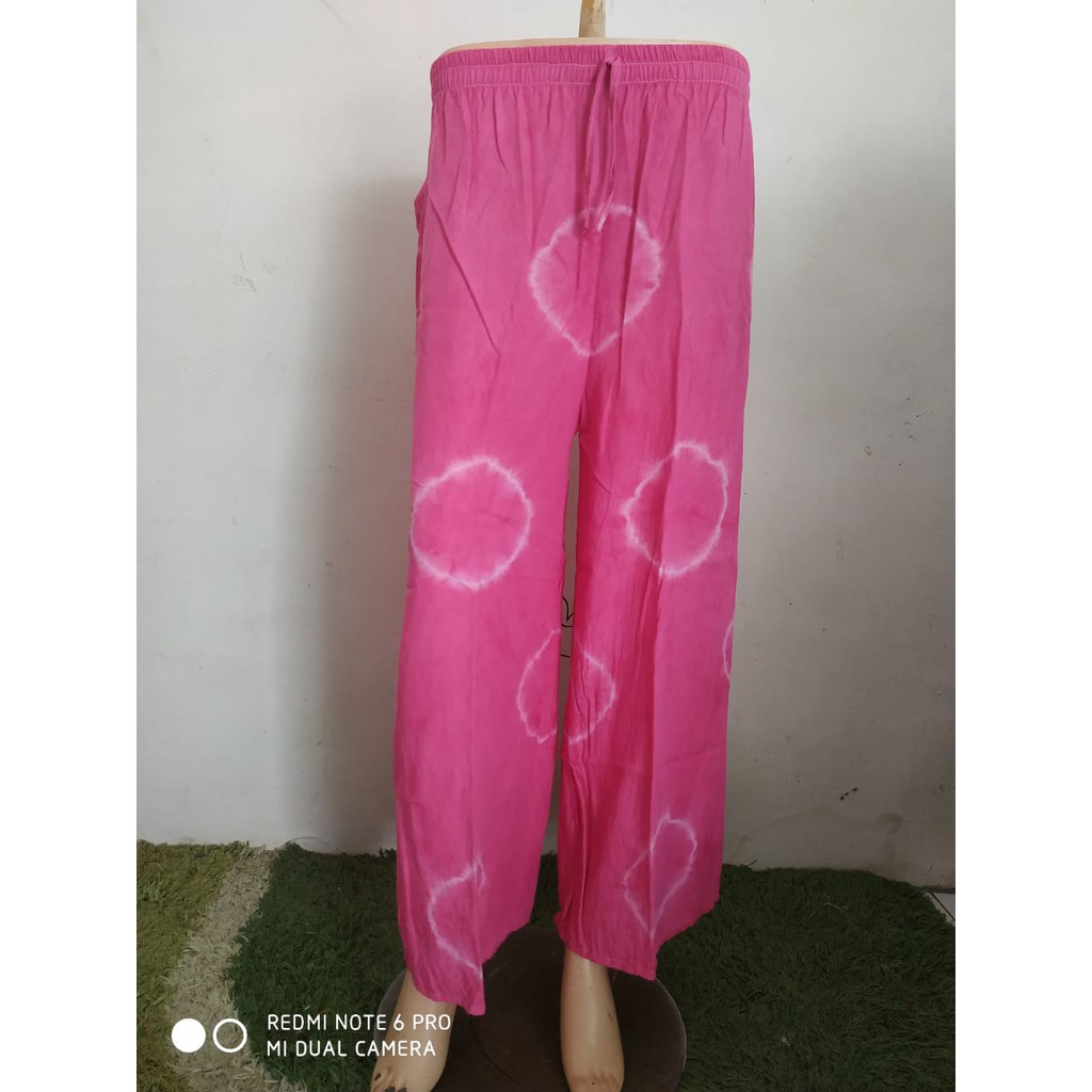 Celana Kulot Panjang XXL Tali Tie Dye Smoke Bali