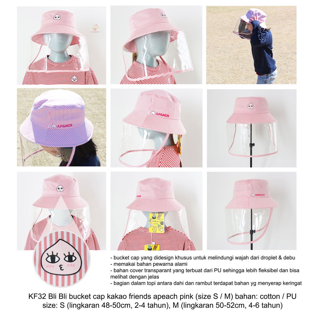 ORI KOREA BLI BLI BUCKET CAP KAKAO FRIENDS APEACH - KF32