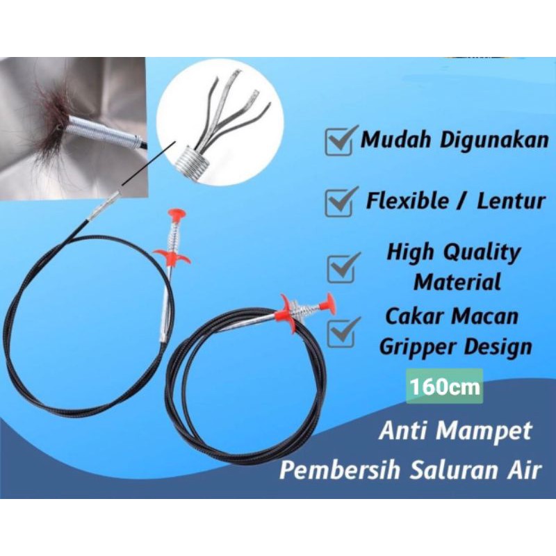 kawat alat penjepit saluran tersumbat kotoran wastafel mampet tempat cuci piring pipa kloset kamar