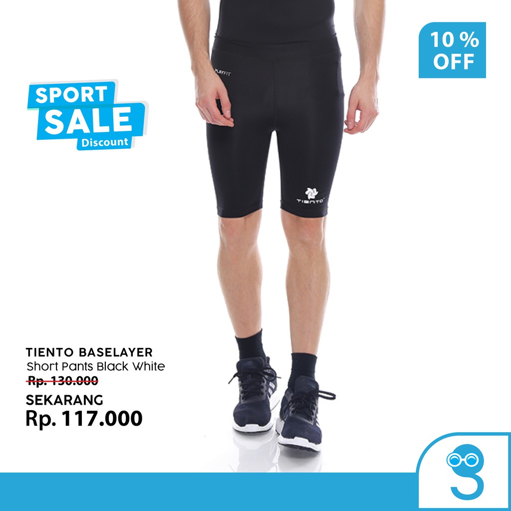 Tiento Baselayer Celana  Legging  Leging Pendek  Ketat 