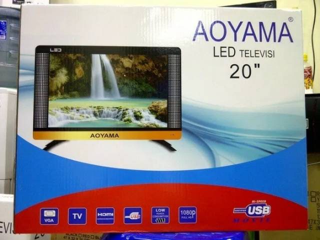 AOYAMA LED TV 20&quot; inc. PC, USB, HDMI. BARU BERGARANSI RESMI