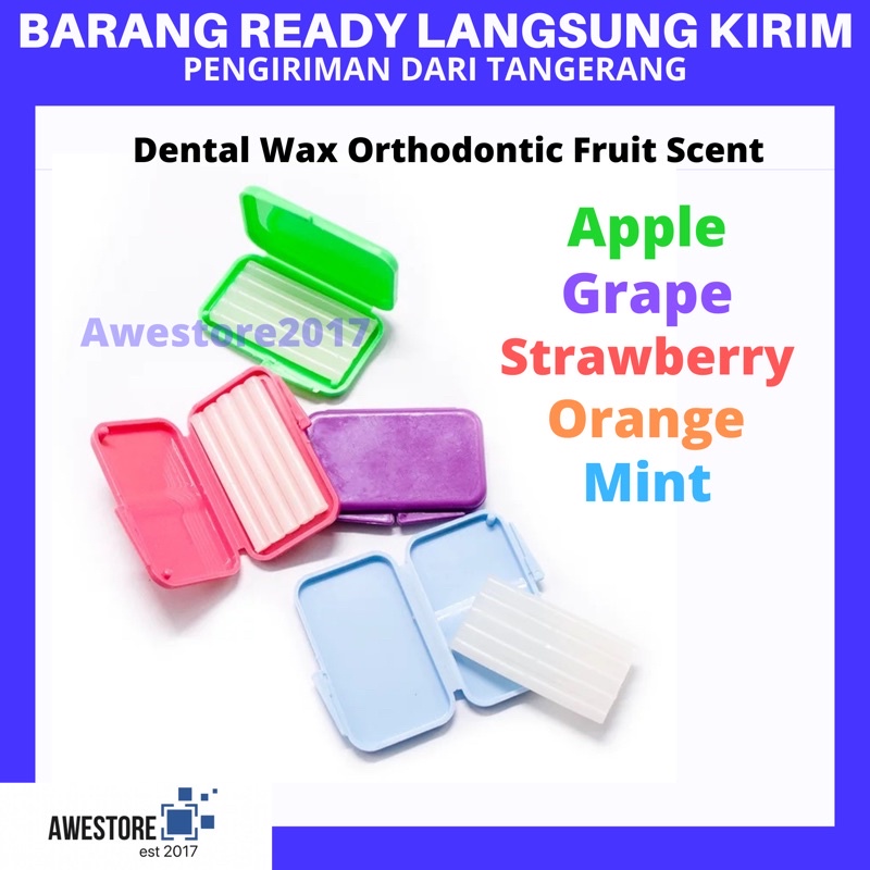 Dental Wax Ortho Fruit Scent Braces Orthodontic Kawat Gigu Behel Gusi