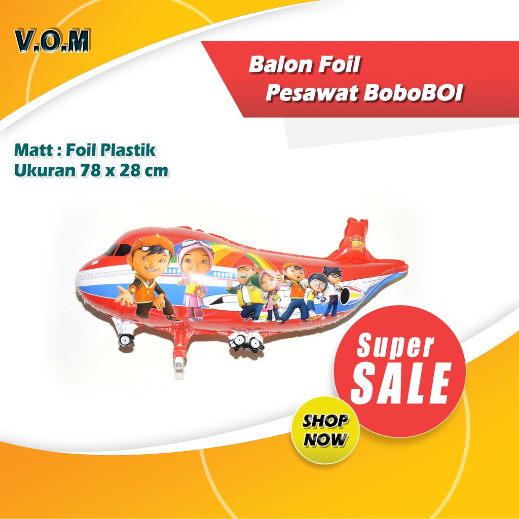 Balon Foil Helikopter BoboBOI