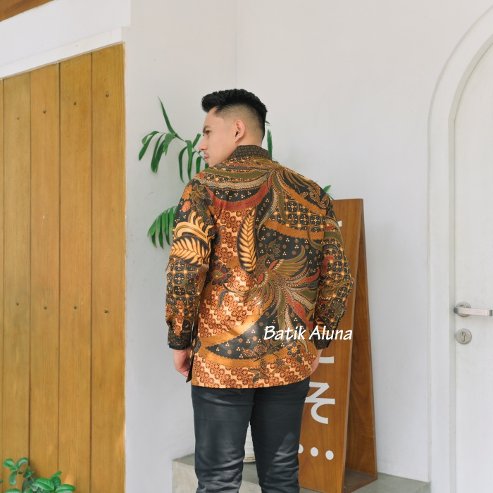 Baju Kemeja Batik Pria Premium Lengan Panjang Aluna Batik Sragen Original PCW 091