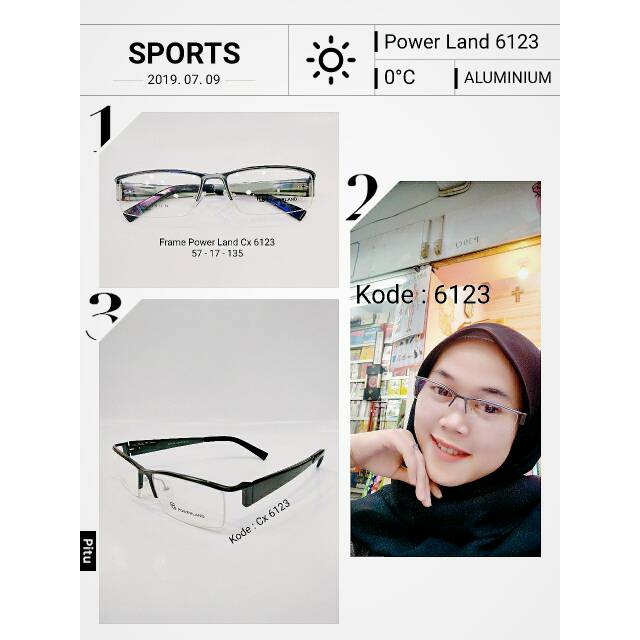 KACAMATA frame+lensa POWERLAND cx6123