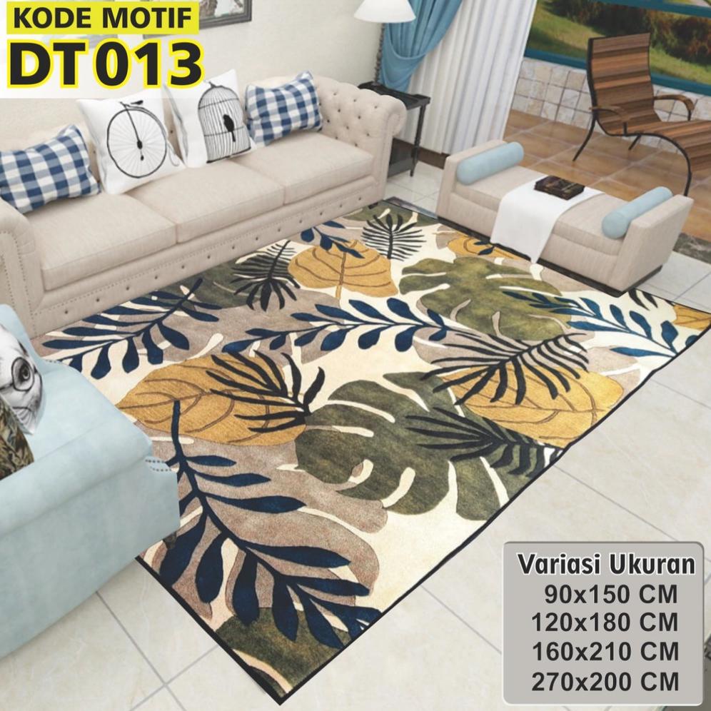 OBRAS PANJANG KARPET BULU 160X210 KUALITAS PREMIUM MOTIF DAUN KARPET LANTAI UK 200X160 KARPET RUMAH 