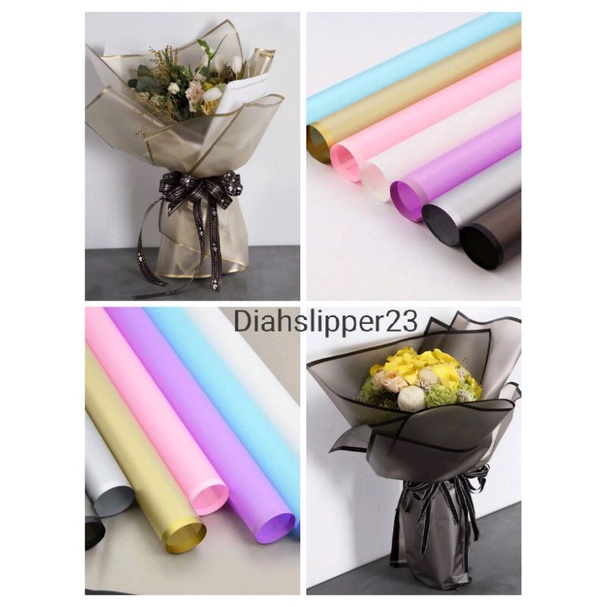 

KERTAS BUNGA FLOWER WRAPPING KERTAS BUNGKUS BUNGA SEMI TRANSPARAN LINE