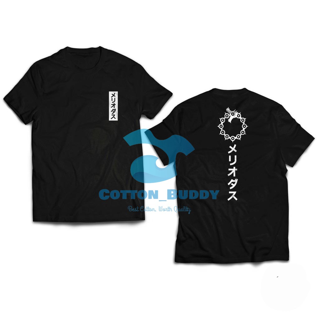 BAJU KAOS SEVEN DEADLY SINS | TSHIRT ANIME SEVEN DEADLY SINS NANATSU NO TAIZAI MELIODAS BAMS