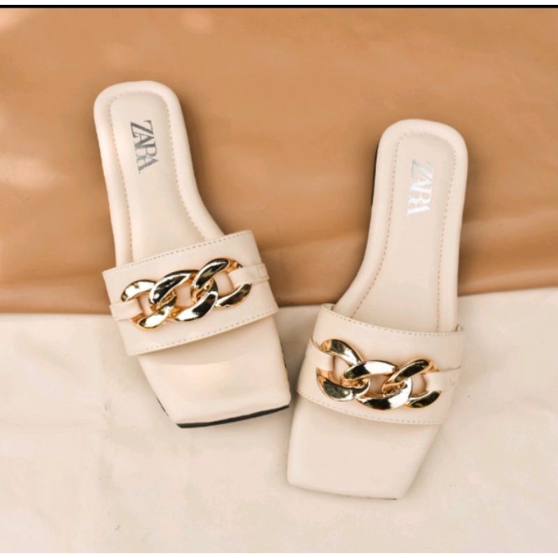 Sandal Teplek ZARA Sandal Wanita Trede