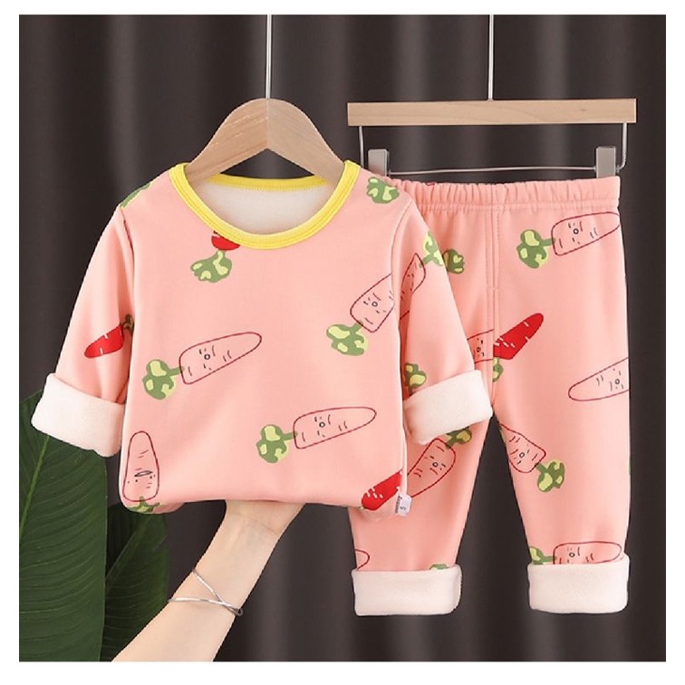 Baju tidur anak perempuan motif veggie umur 2-7 tahun / Baju tidur anak umur 2-7 tahun