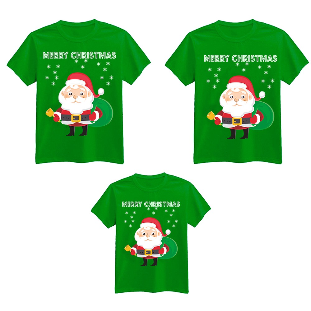 Kaos Natal Santa Claus Anak Dan Dewasa Couple Shopee Indonesia