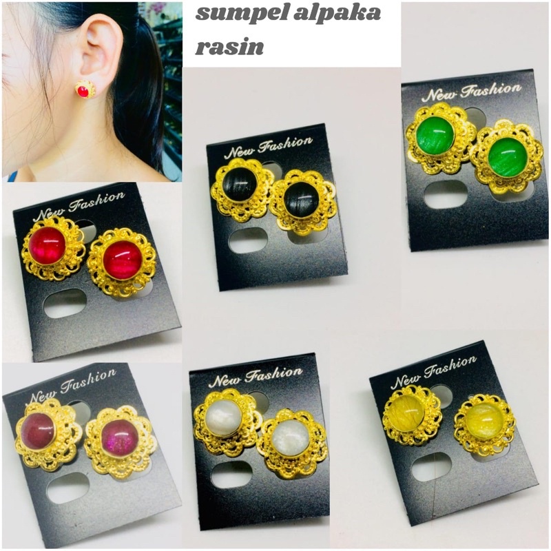 giwang tusuk alpaka bali perhiasan bali