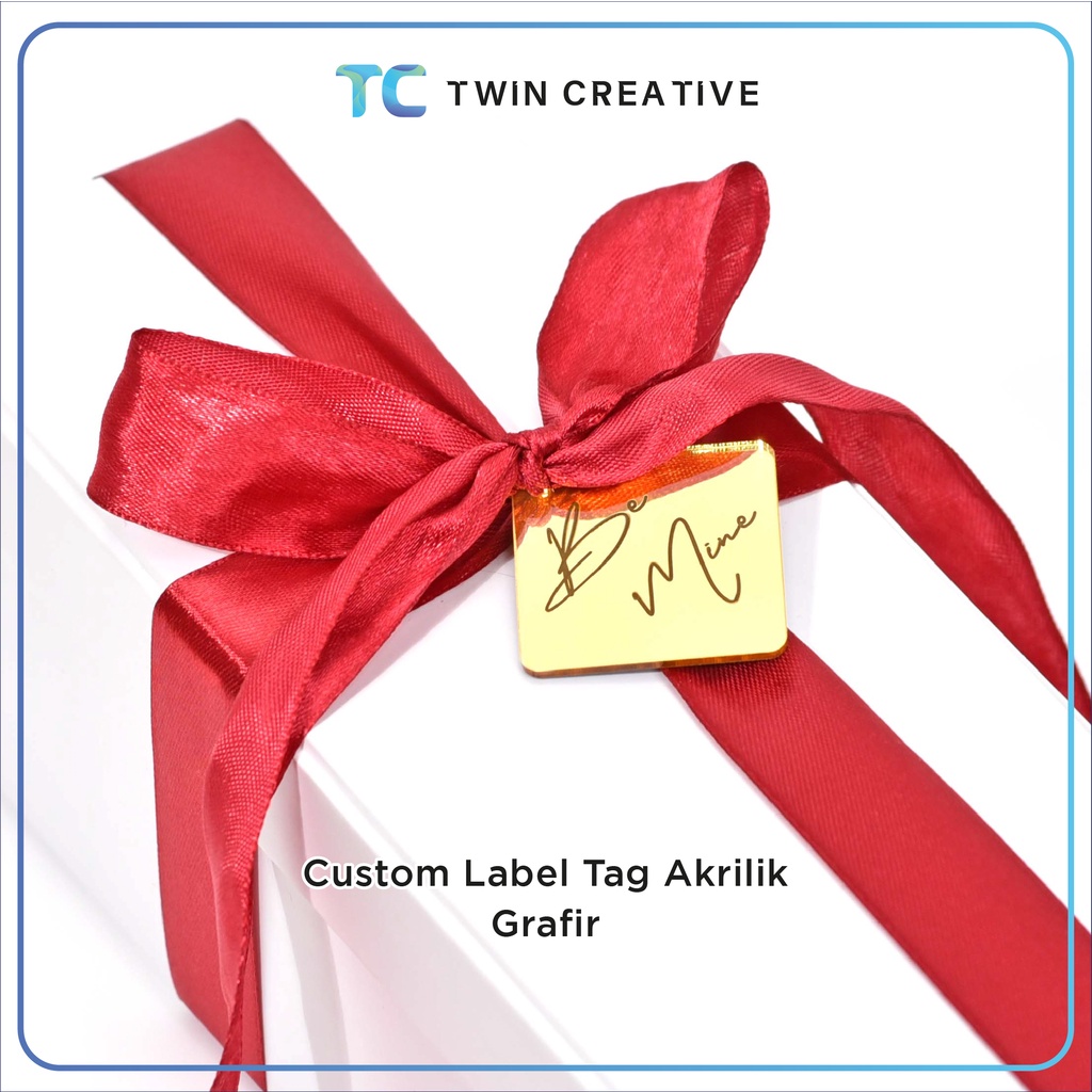 

Label Hadiah Tag Akrilik Mirror Custom Grafir - Label Tag Acrylic Mirror LTG.2