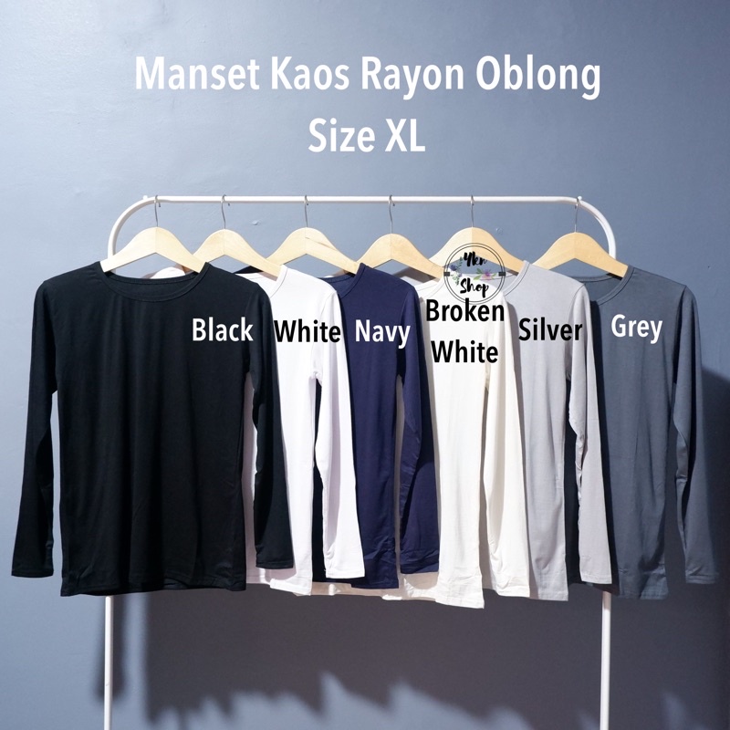 Manset Kaos Wanita Bahan Rayon Oblong Size XL | LD 86cm - 93cm