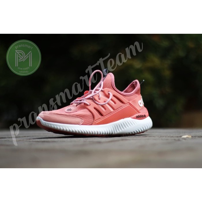 Sepatu casual olahraga wanita adidas alphabounce 1.0 pink salmon