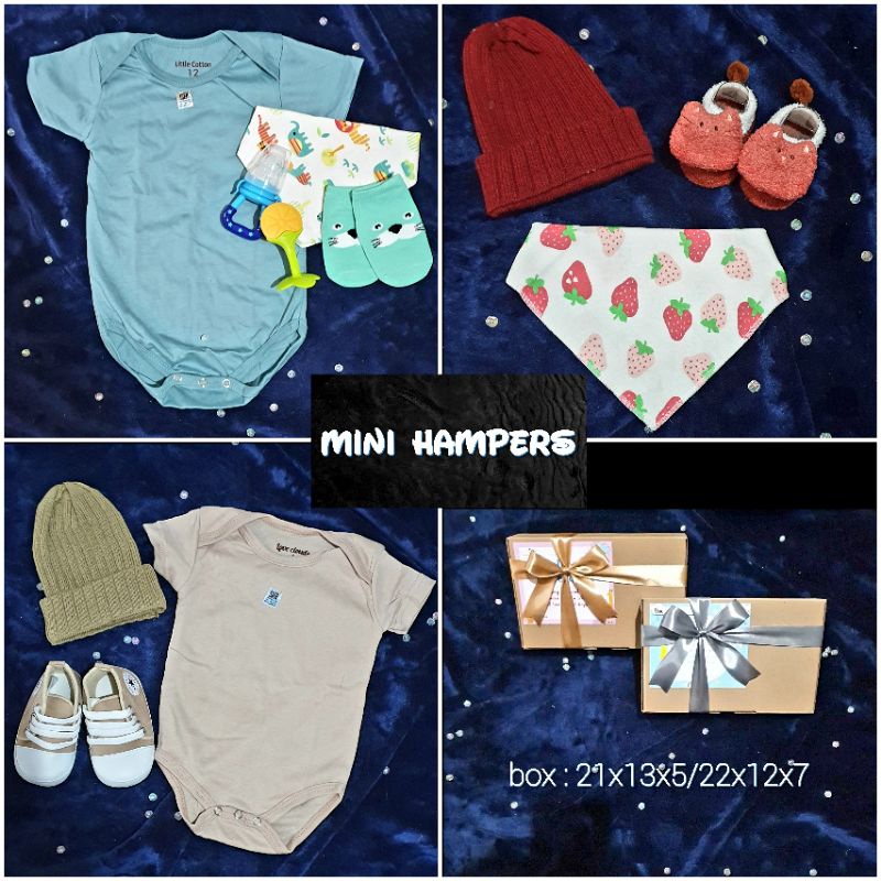 [Mini Hampers] Hampers Bayi Newborn | Kado Bayi | Baju Bayi | Hampers Baby Boy | Hamper Baby Girl | Kado lahiran