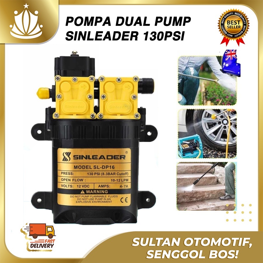 Pompa Steam Motor Mobil SINLEADER SL-DP16 Double Pump