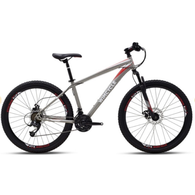 SEPEDA GUNUNG WIMCYCLE FALCON 27.5 INCH WARNA GREY RED