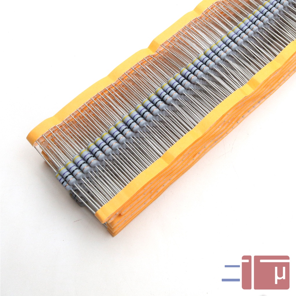 x10 Resistor 47R 47 Ohm 1W Metal Oxide 5% Taiwan Kaki Tembaga