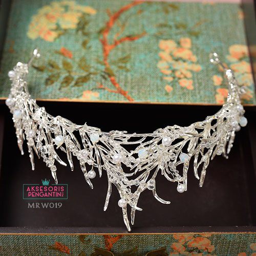 [PRODUK FAVORIT] AKSESORIS PENGANTIN MAHKOTA BRIDAL HEADPIECE WEDDING MRW019