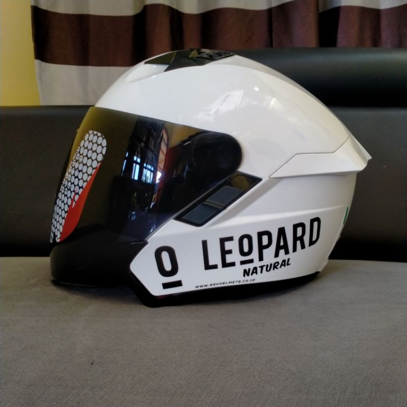 RSV SV300 SOLID WHITE CUSTOM STIKER LEOPARD VISOR SMOKE