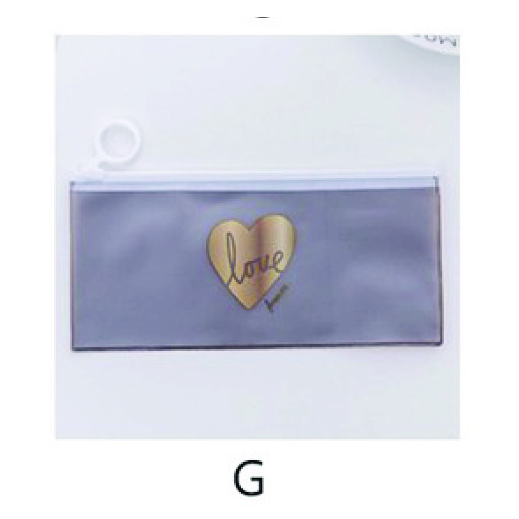 FygaleryMedan HL0074 Tempat Pensil Transparan Pouch Motif Lucu Serbaguna-Kode G