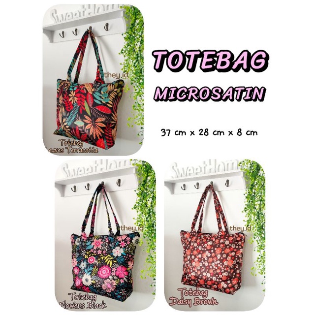 Tas Totebag Wanita Tote Bag Shoulder Bag Tas Bahu Microsatin