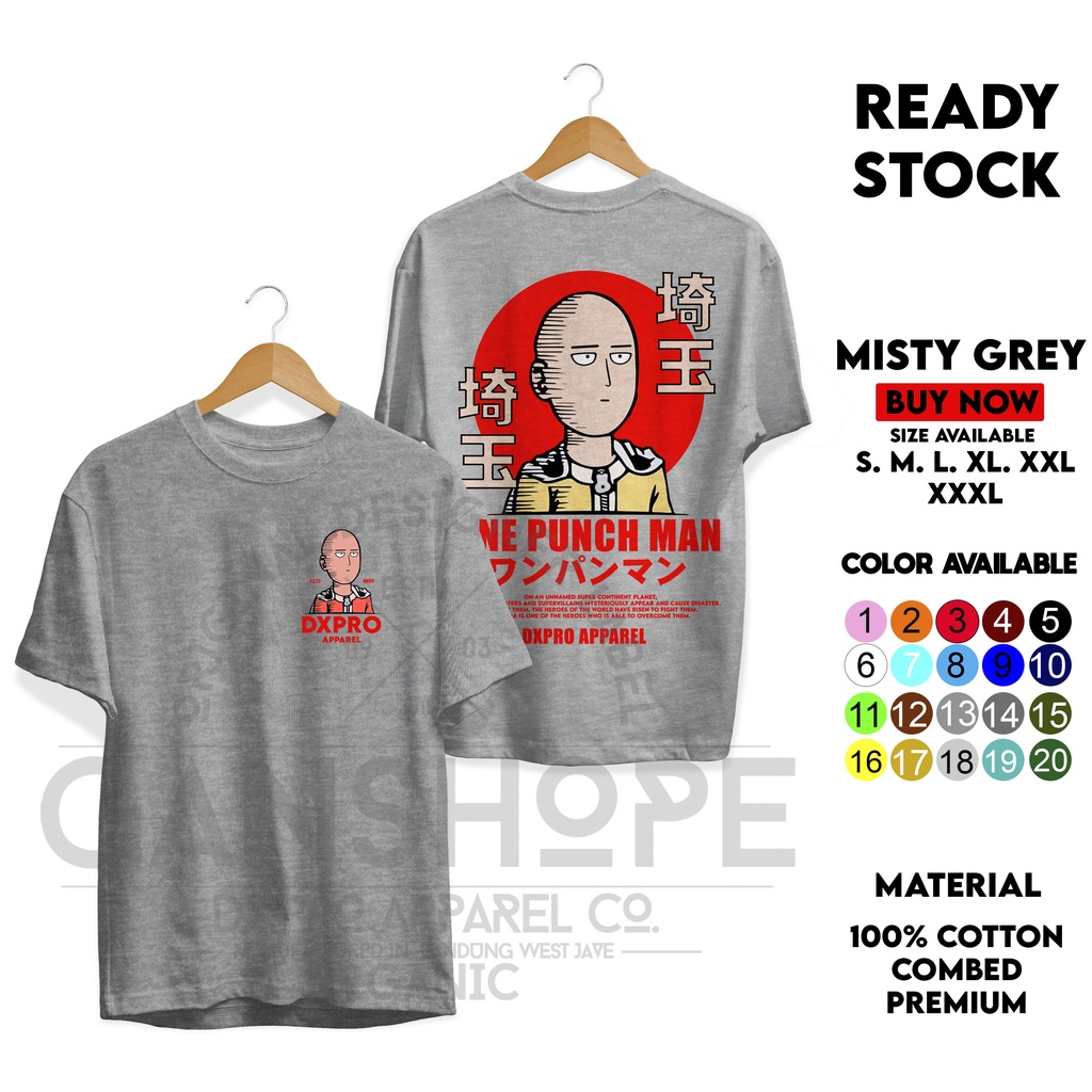 KAOS DISTRO ANIME SERIES OPM SAITAMA ONE PUNCH MAN ORIGINAL PRO X