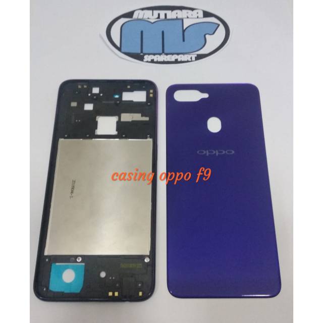 CASING OPPO F9 BACKDOOR FULLSET BAZEL TULANG TENGAH OPPO F9