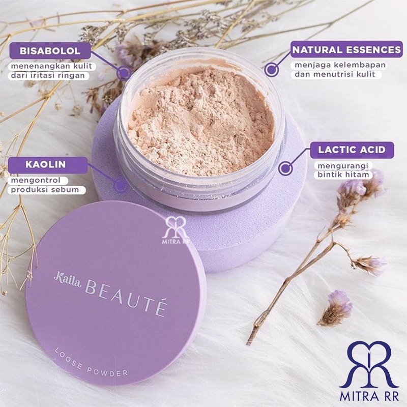 Kaila Beaute Glow Come True Loose Powder | Bedak Tabur Flawless dan NaturaL Look | Face Powder Oil Control