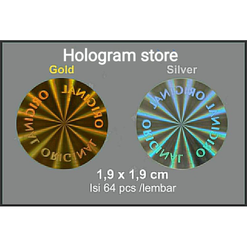 

Stiker hologram original 1.9 cm