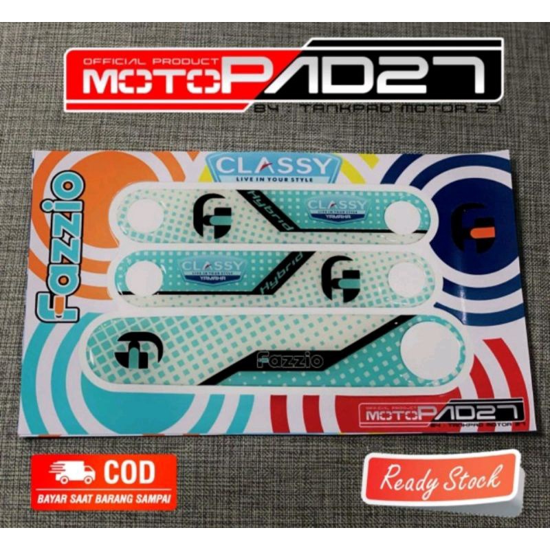 Motopad27 Stiker sticker resin  tutup panel samping dan depan yamaha Fazzio