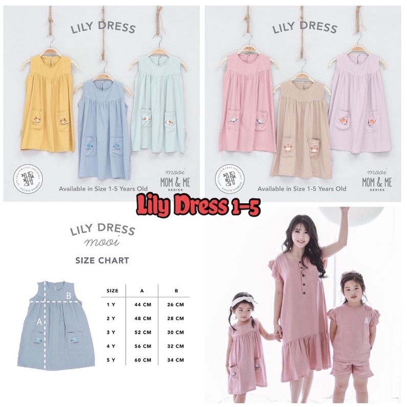 11.11 Sale AMBYAR Mooi Dress Anak 1-3 Tahun Perempuan Lily Dress CBKS