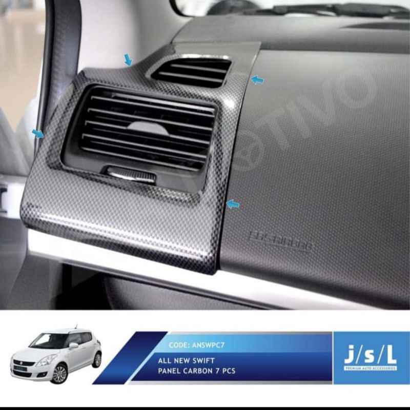 panel carbon dashboard all new Swift/ panel carbon 7pc jsl