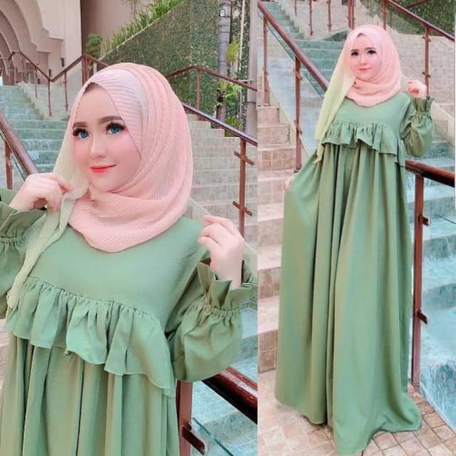 Sauki dress pakaian wanita baju gamis fashion muslim