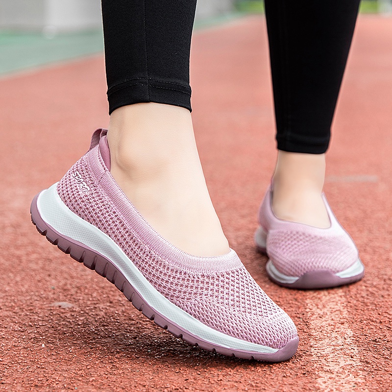 FOKU Sepatu Wanita Santai Sepatu Sneakers Wanita Sepatu Slip On Wanita Terbaru