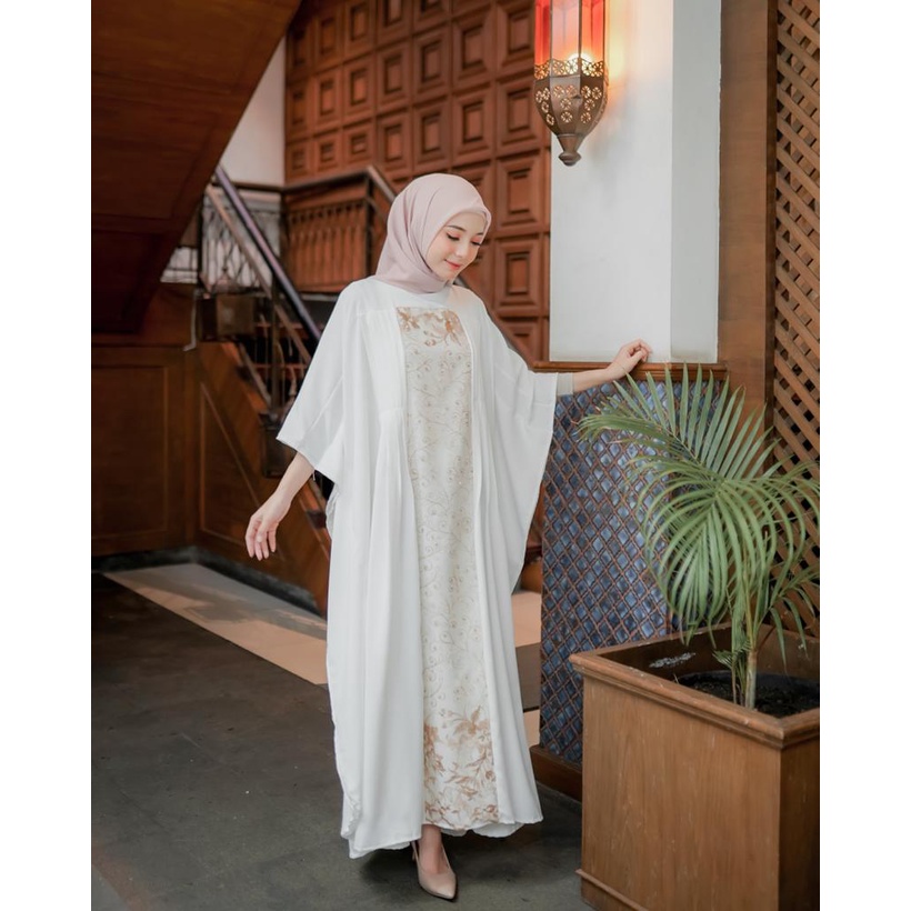 Zazira Kaftan Brukat  / Kaftan Lebaran Baju Wanita / Kaftan Wanita Kaftan Brokat  Long Dress Abaya W