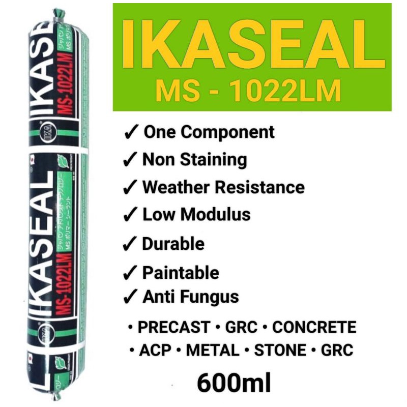 Lem ACP / Lem Sosis /Silicone Sealant Neutral IKASEAL MS 600ml Non Staining Sealant