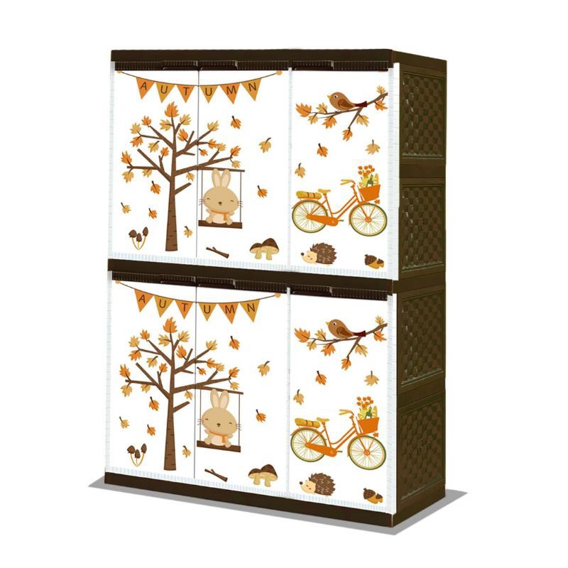 AKAKO - Lemari 3 pintu susun 4 Printing (LP3P)