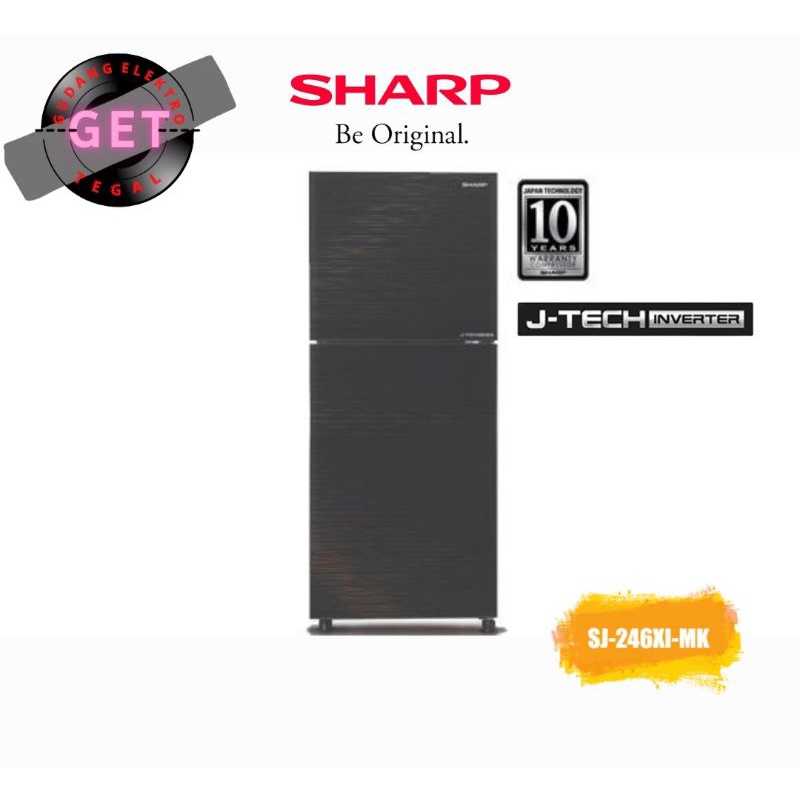 KULKAS INVERTER SHARP 2 PINTU [J-TECH INVERTER COMPRESOR]~ SJ-246 (KOTA TEGAL)