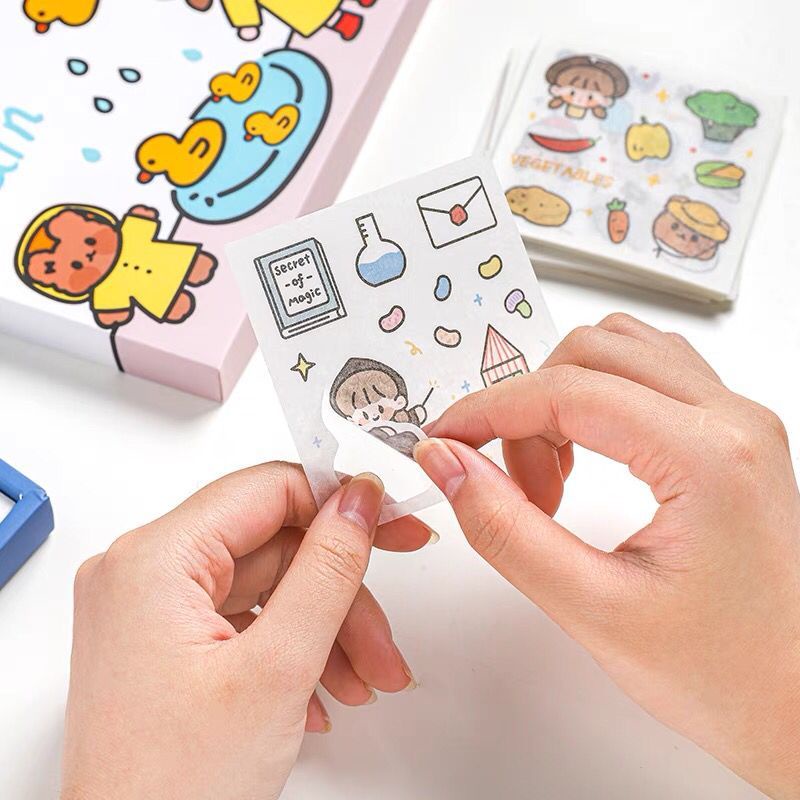 

Stiker Lucu Aesthetic Design DIY Buku Diary Stiker / Jurnal