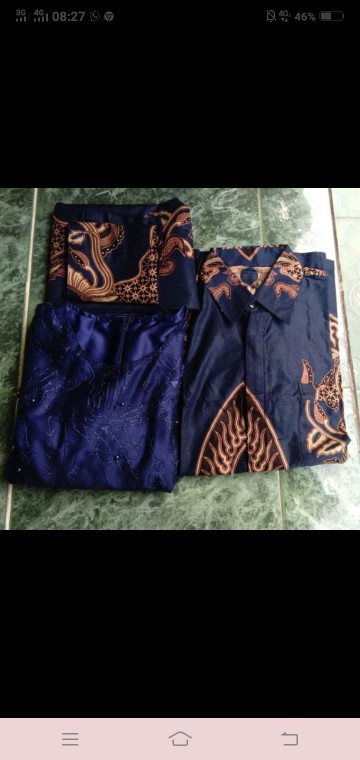 [special Item] Nyk Batik - Batik Couple Aisyah Payet Lengan Panjang | Couple Batik Brukat Modern