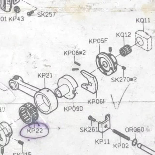 KP06F + KP08 Kasar Halus Mesin Jahit Obras 747 / 700F