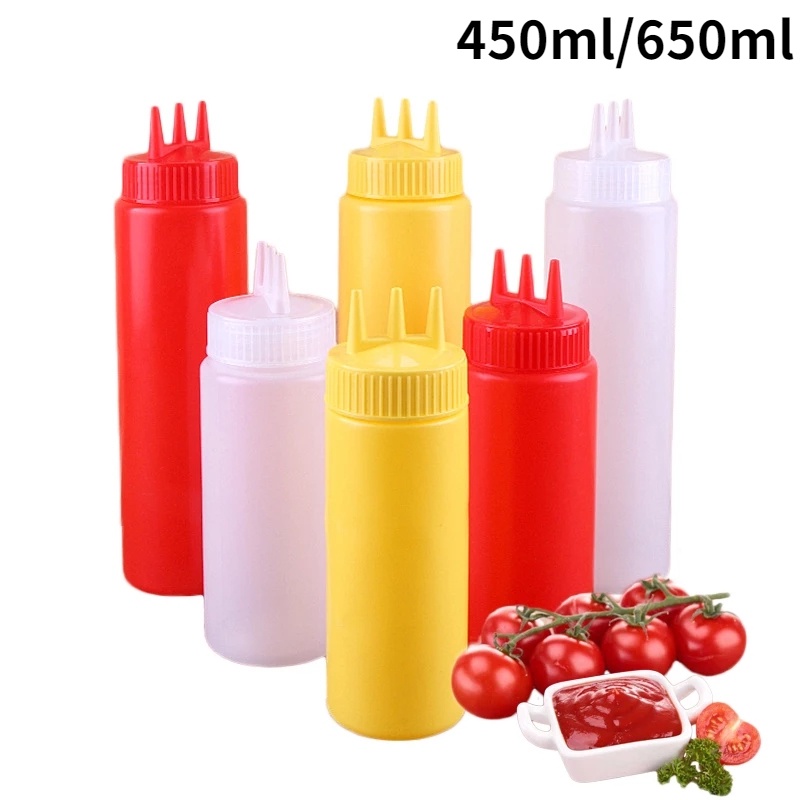 Botol Saus Mustard / Mustard / Kecap Bahan Plastik PE Food Grade Ukuran 450ml / 650ml