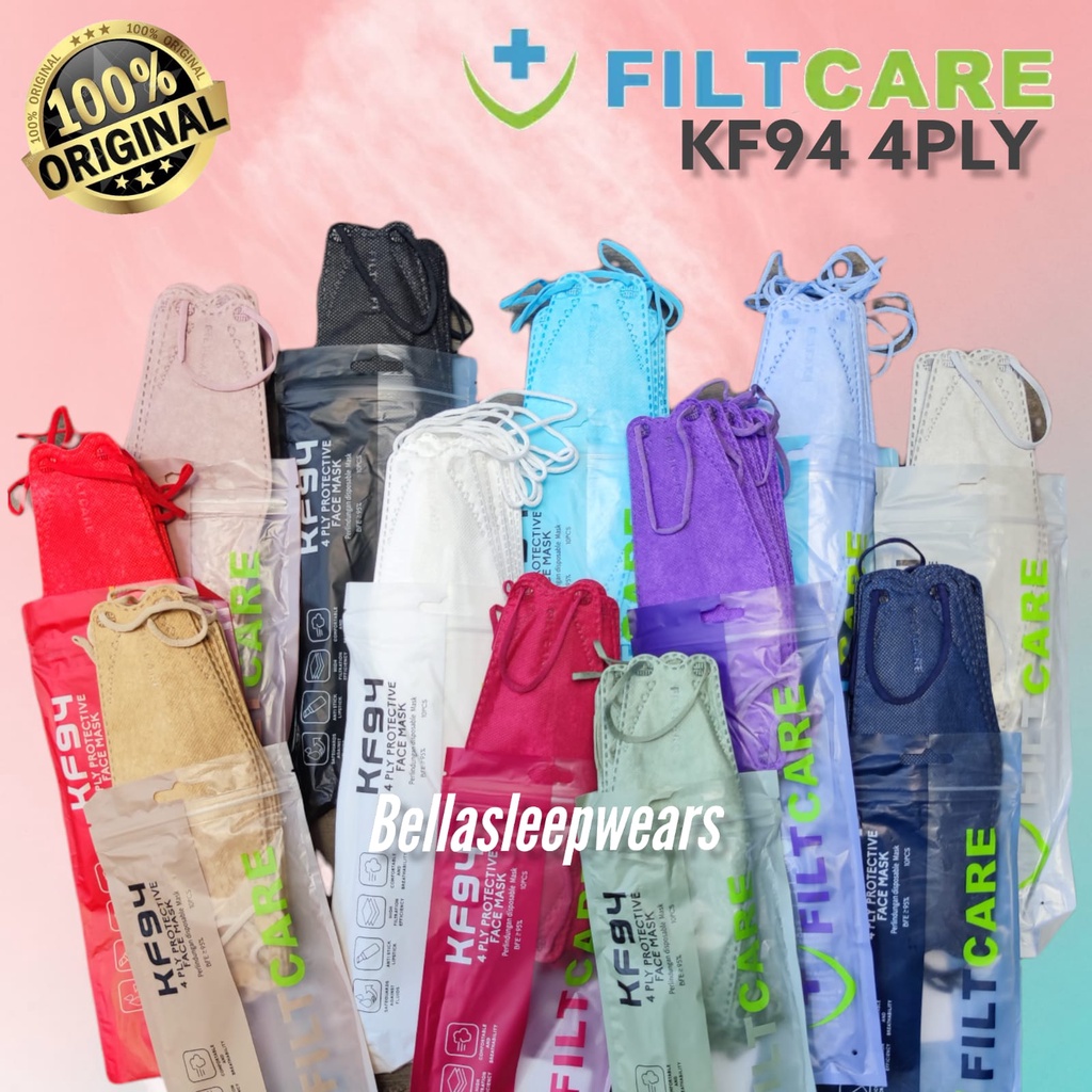 FILTCARE KF94 4PLY - MASKER KF94 4PLY KEMENKES RI AKL FILT CARE FACE MASK ORIGINAL