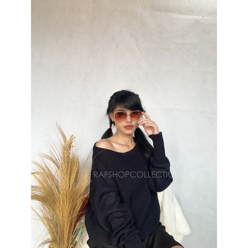 LALISA KNIT SWEATER_Atasan rajut wanita_RajutTebaL7get_Sweater Crop_SweaterKorea-SweaterOversize