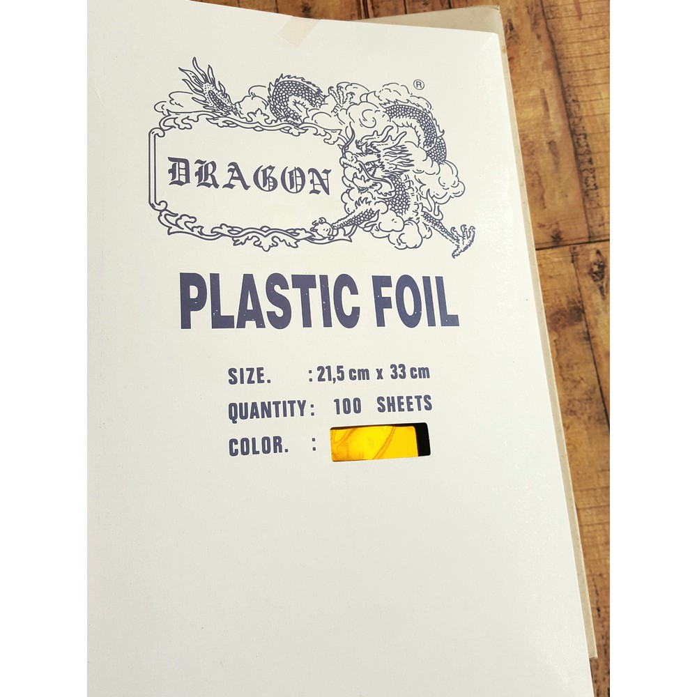 Plastik Foil Dragon Folio isi 100 Lembar - Copy Paper Foil F4 EMAS / PERAK / BIRU/ HIJAU