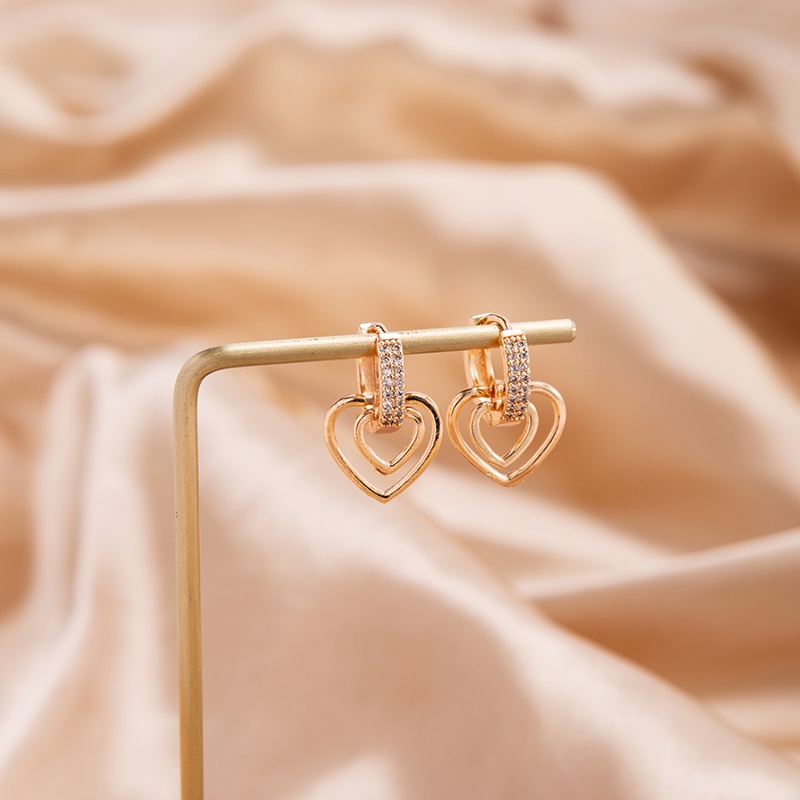 [AXIER PROMO]-Anting Drop Xuping Lapis Emas Zirkon Hias Untuk Remaja Perempuan Dan Wanita-A-285